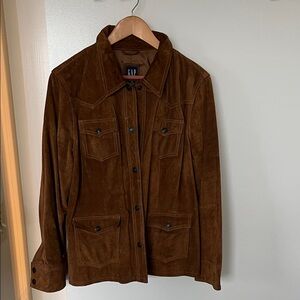 GAP Women's Brown Suede Shirt Jacket